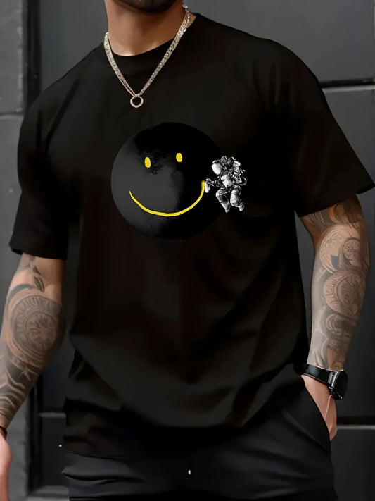 Men's Summer Cotton T-Shirt - Casual Crew Neck Short Sleeve