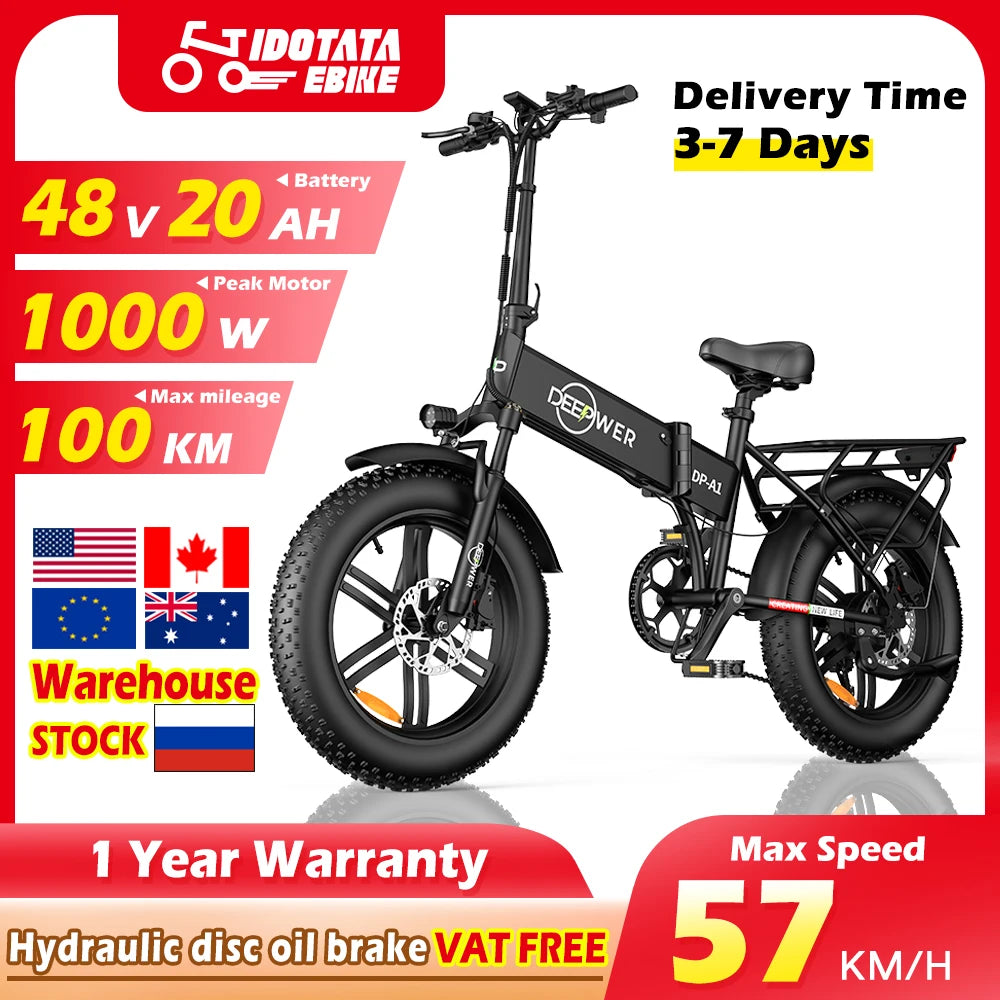 Electric  Mountain Ebike 20Inch Fat Tire