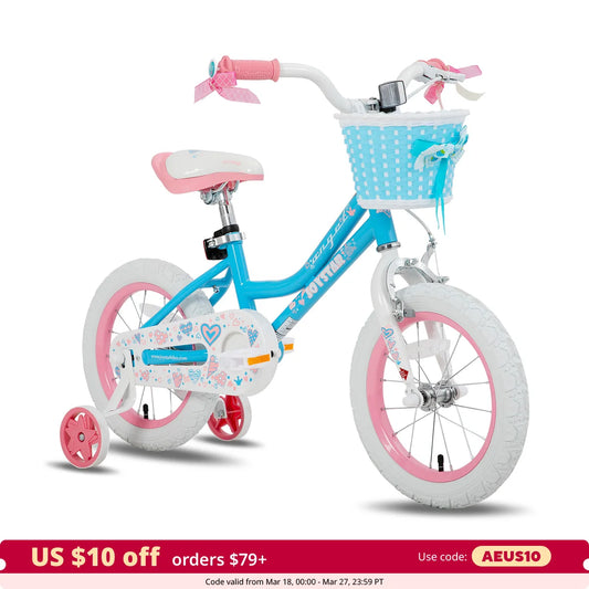 Girls Bike with Basket & Training Wheels