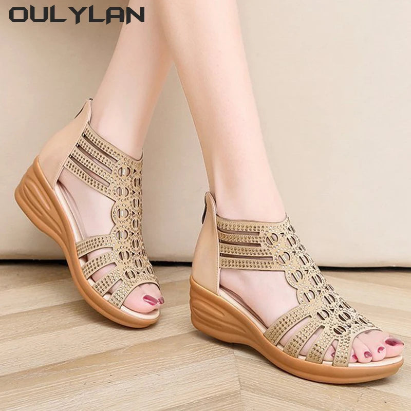 Soft Leather Roman Sandals Women