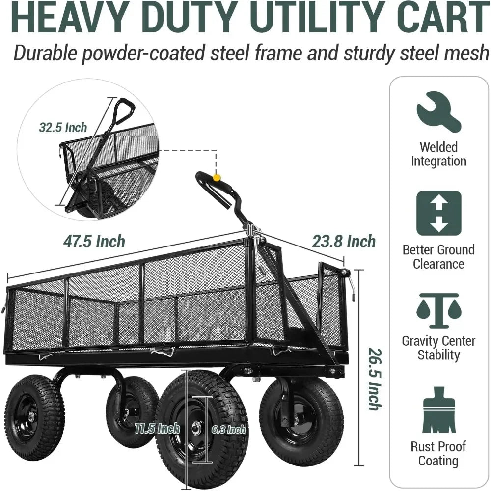 Cart for Yard Lawn and Farm Camping Wagon