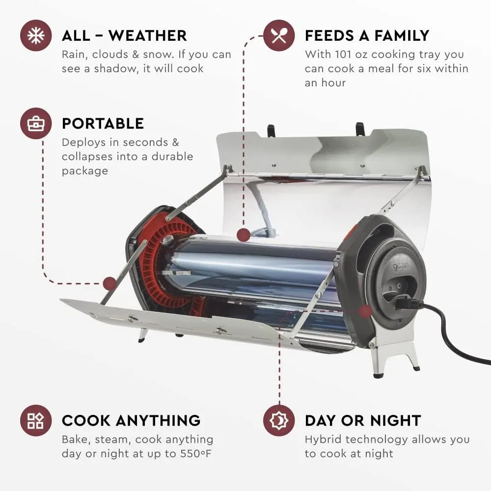 Solar Oven and Cooker  Hybrid Electric Grill