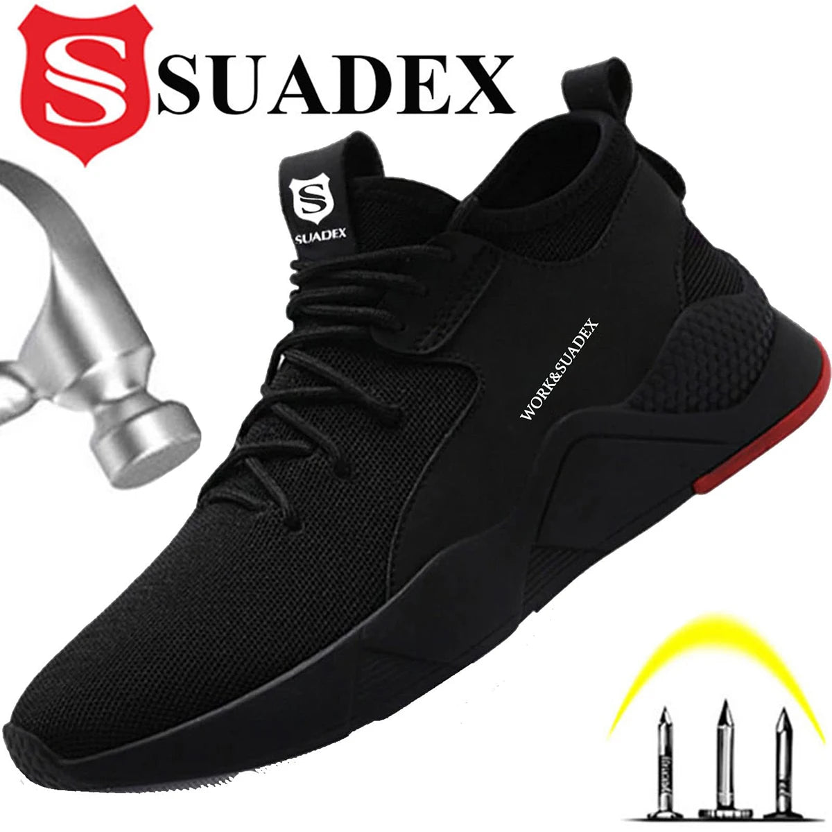 Men Work Safety Shoes Steel Toe Cap