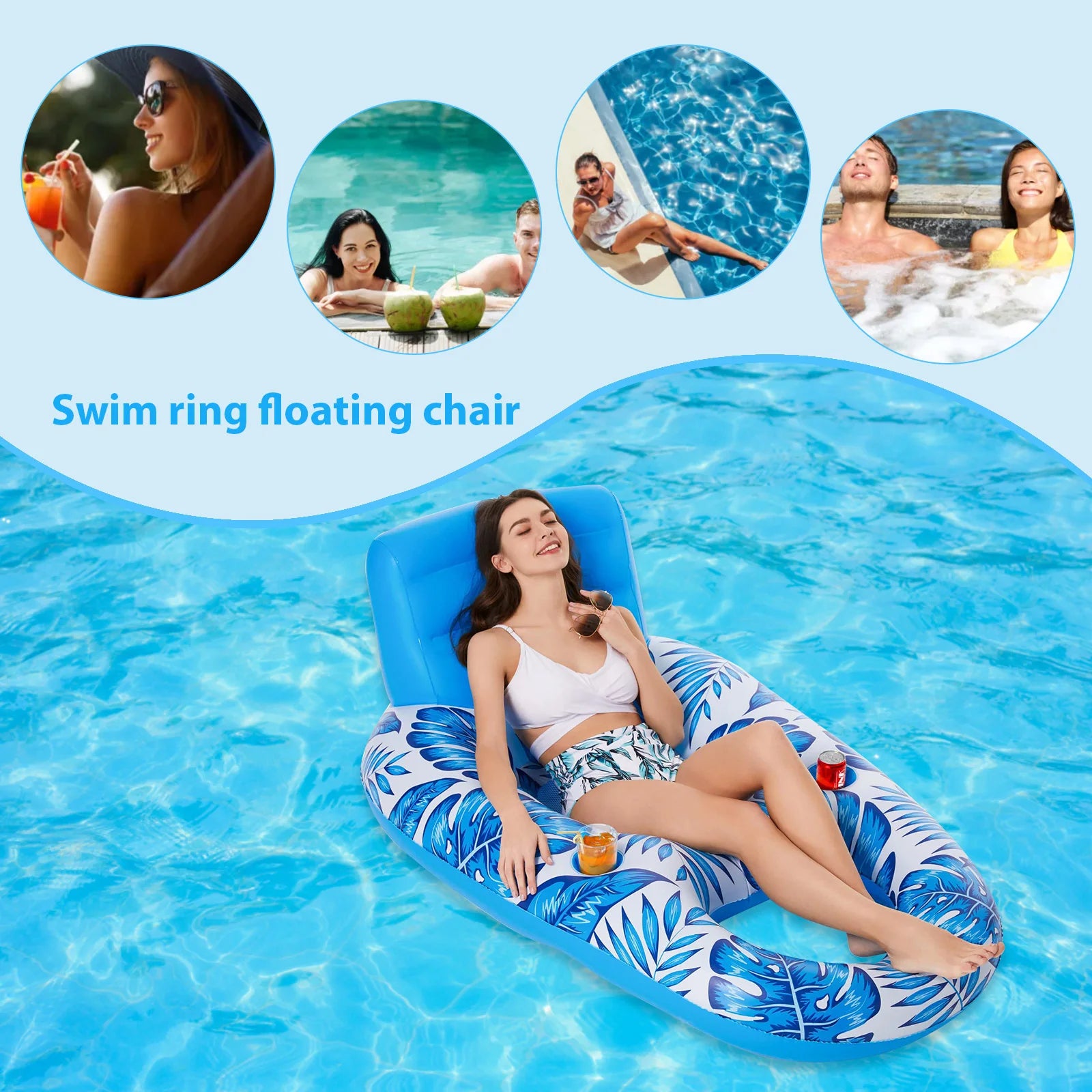 Inflatable Swim Ring Float Chair Swimming - Outdoor Hobbies and Adventures