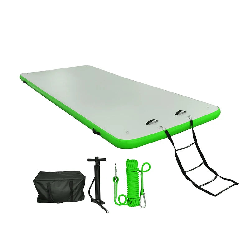 floating pool island swimming dock platform  with ladder