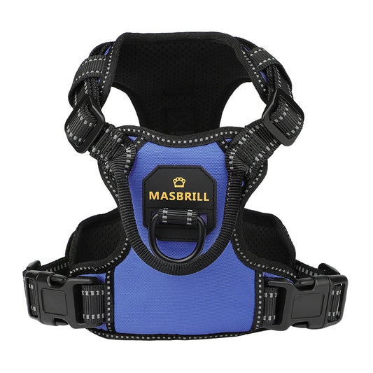 Dog Harness Pet Reflective Nylon No Pull Adjustable