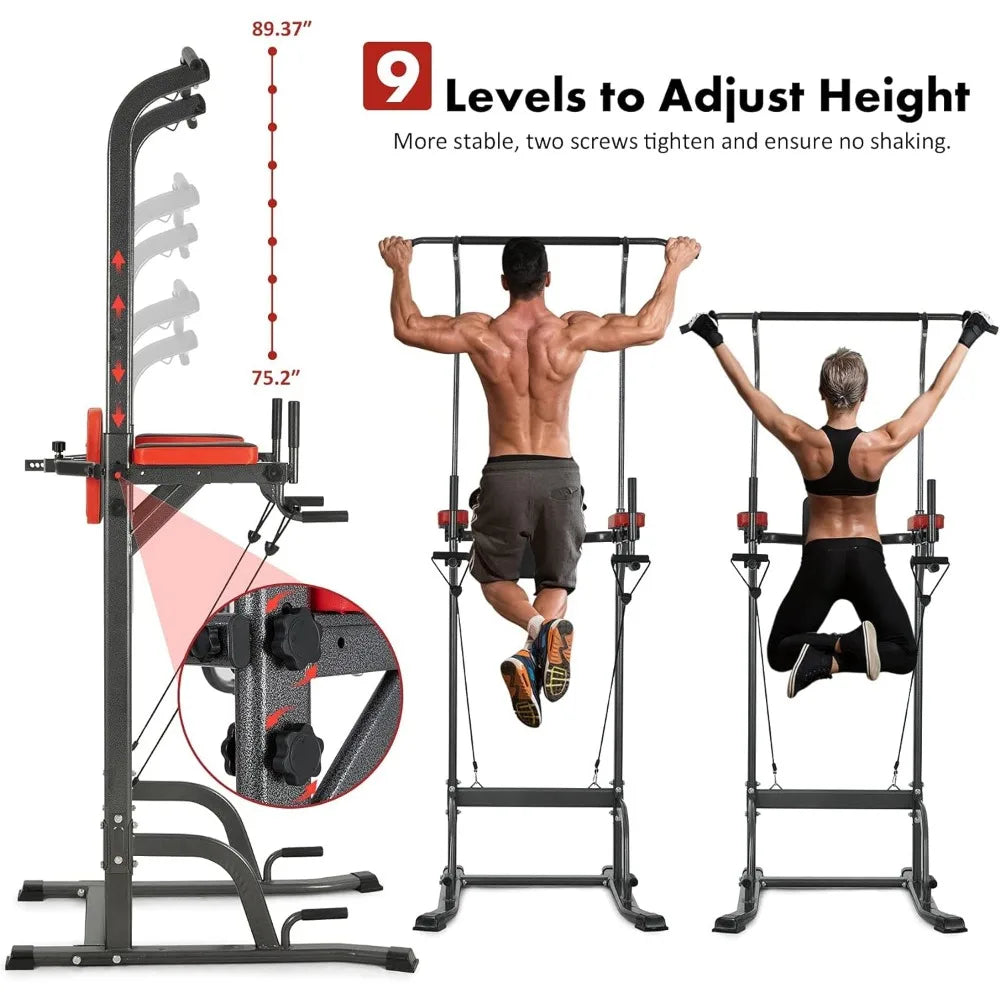 Power Tower Pull Up Workout Dip Station