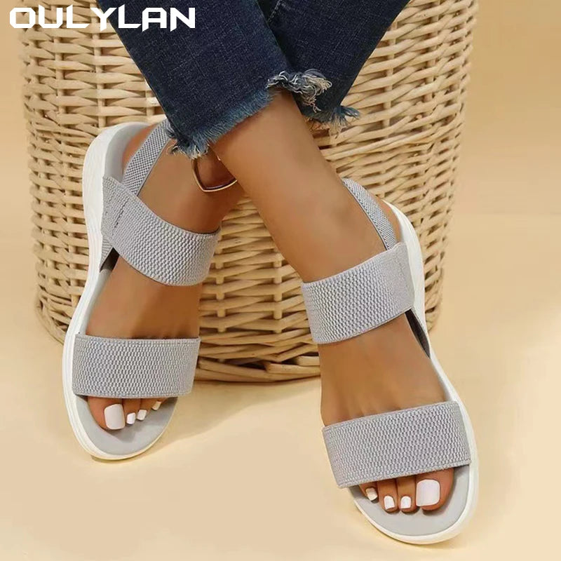 Sports Sandals Flying Woven Flat Shoes