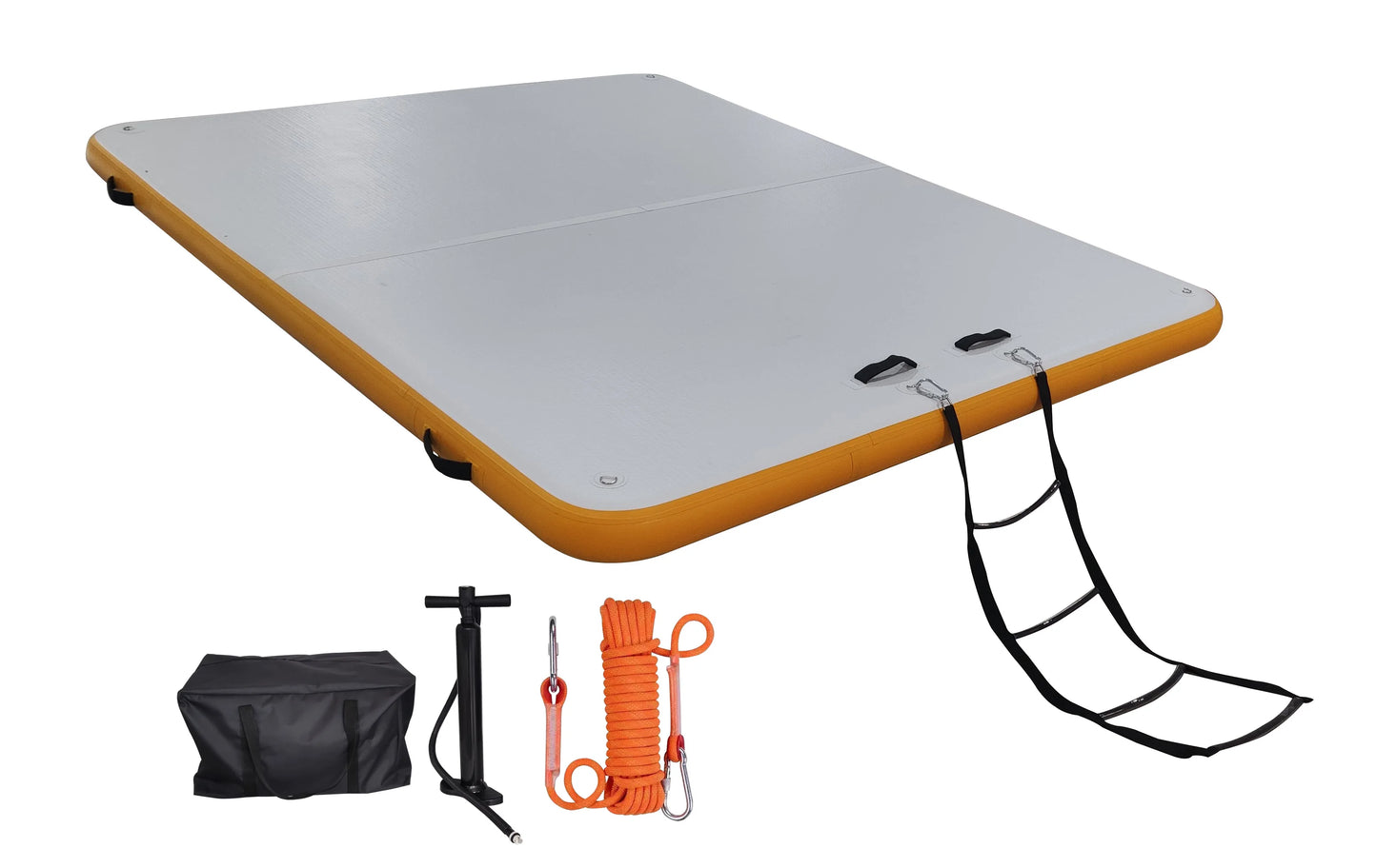 floating pool island swimming dock platform  with ladder