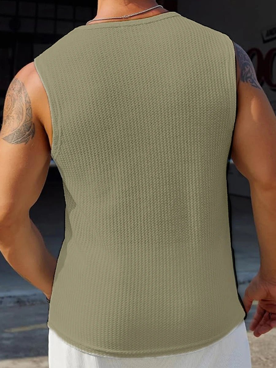 Men s Ribbed Knit Tank Tops