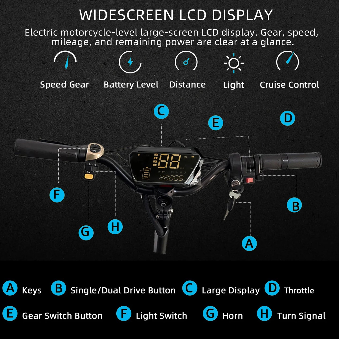 Electric Scooter Adults up to 85 km/h Off Road Tire
