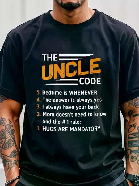 The Uncle Code Family Shirts Men Funny