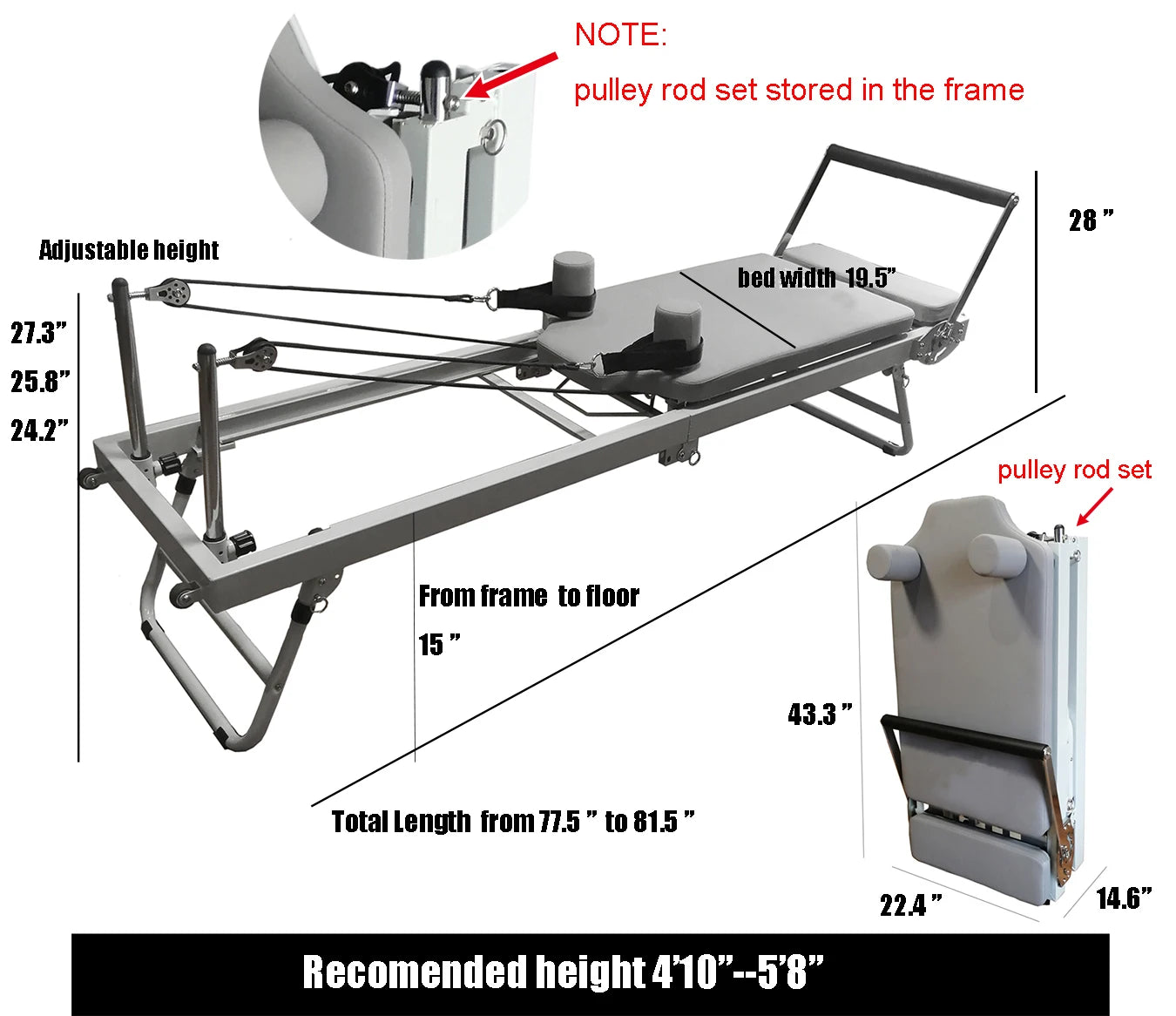 Home Foldable Yoga Bed Strength Training Machine