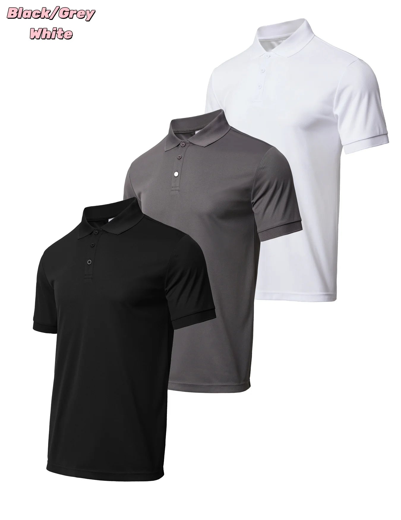3-piece men's quick drying short sleeved casual sports