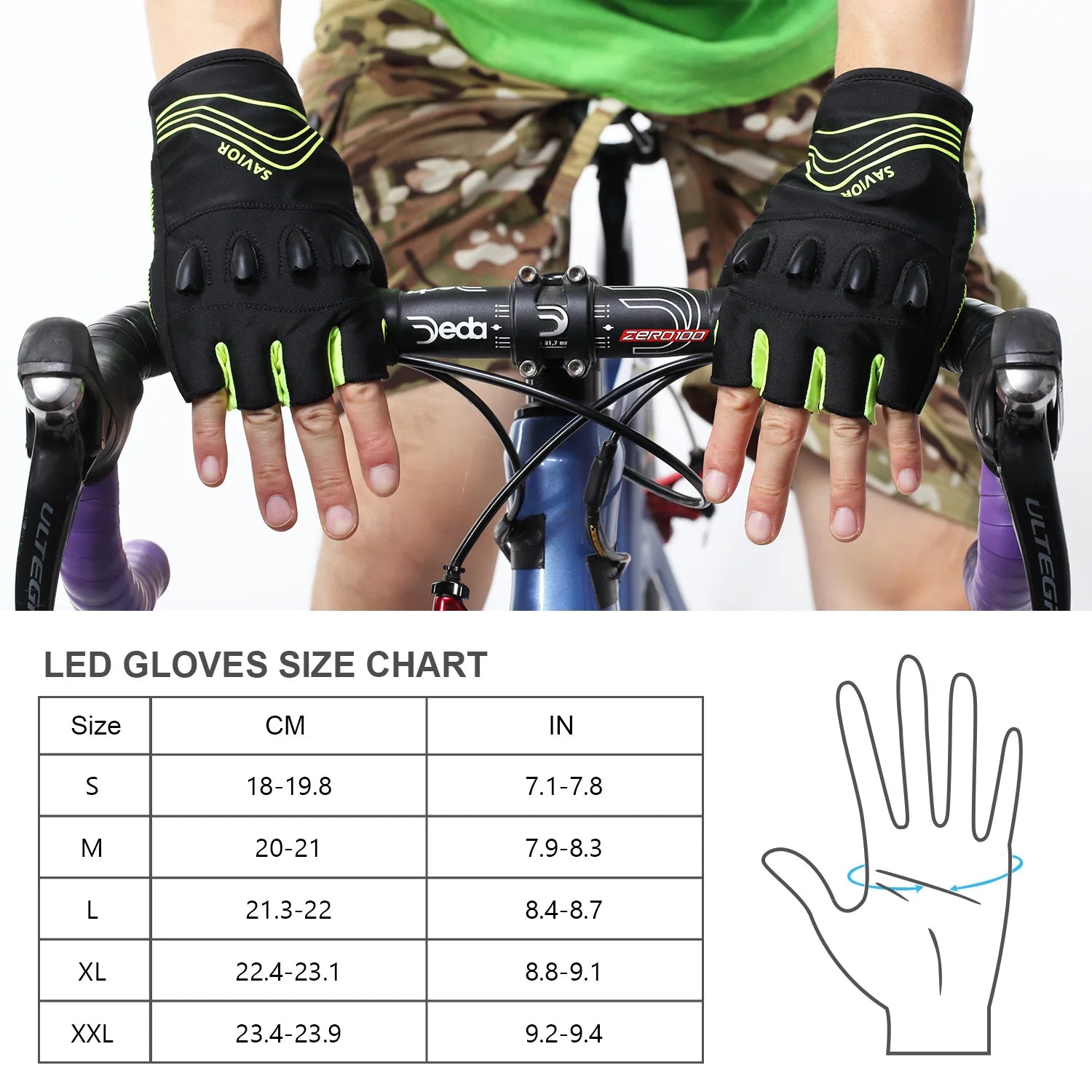 Flashlight Gloves Breathable Half Finger Fingerless - Outdoor Hobbies and Adventures