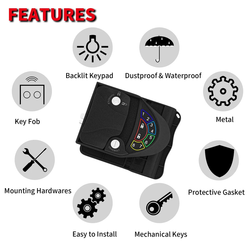 RV Door Lock Keyless Entry Camper