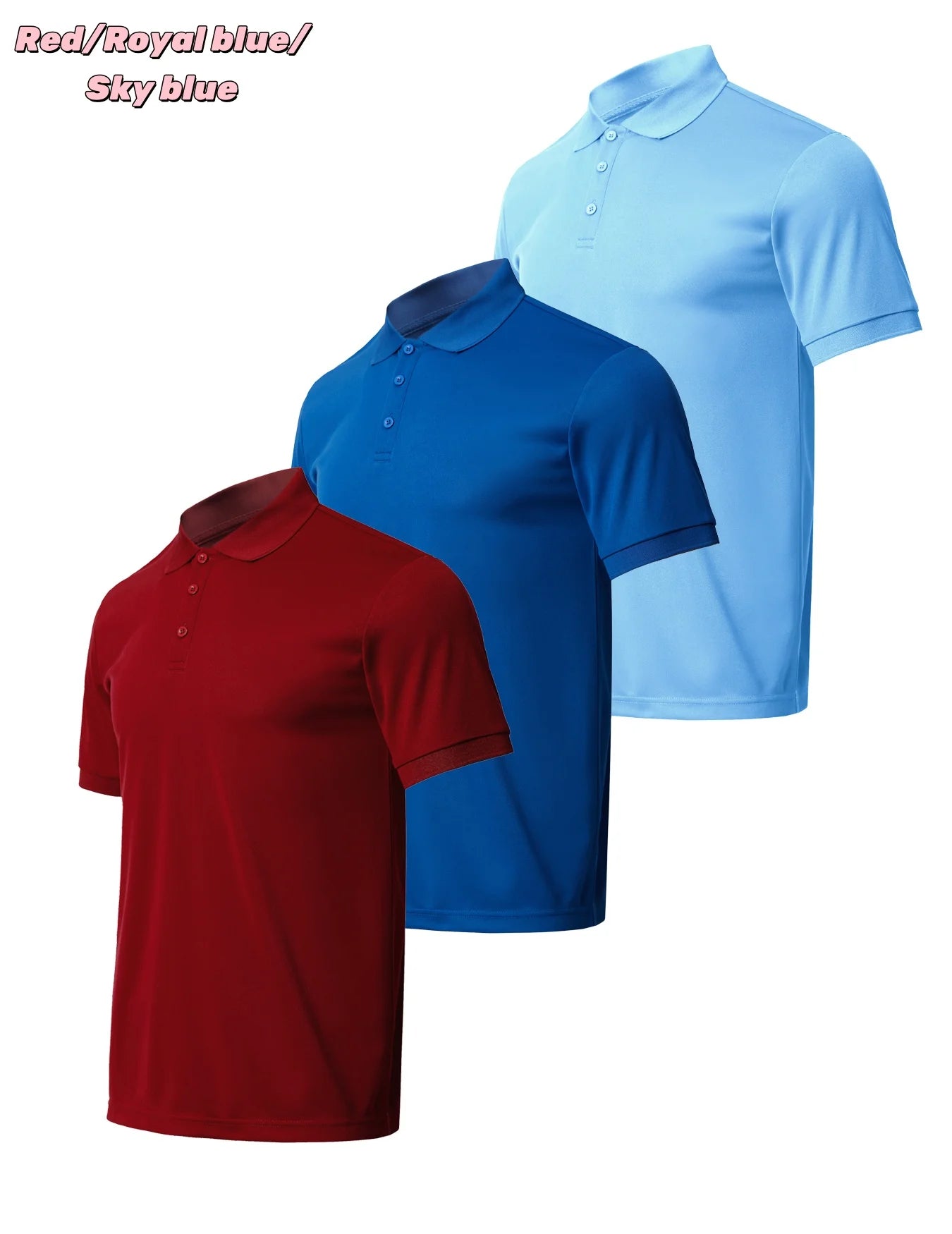 3-piece men's quick drying short sleeved casual sports