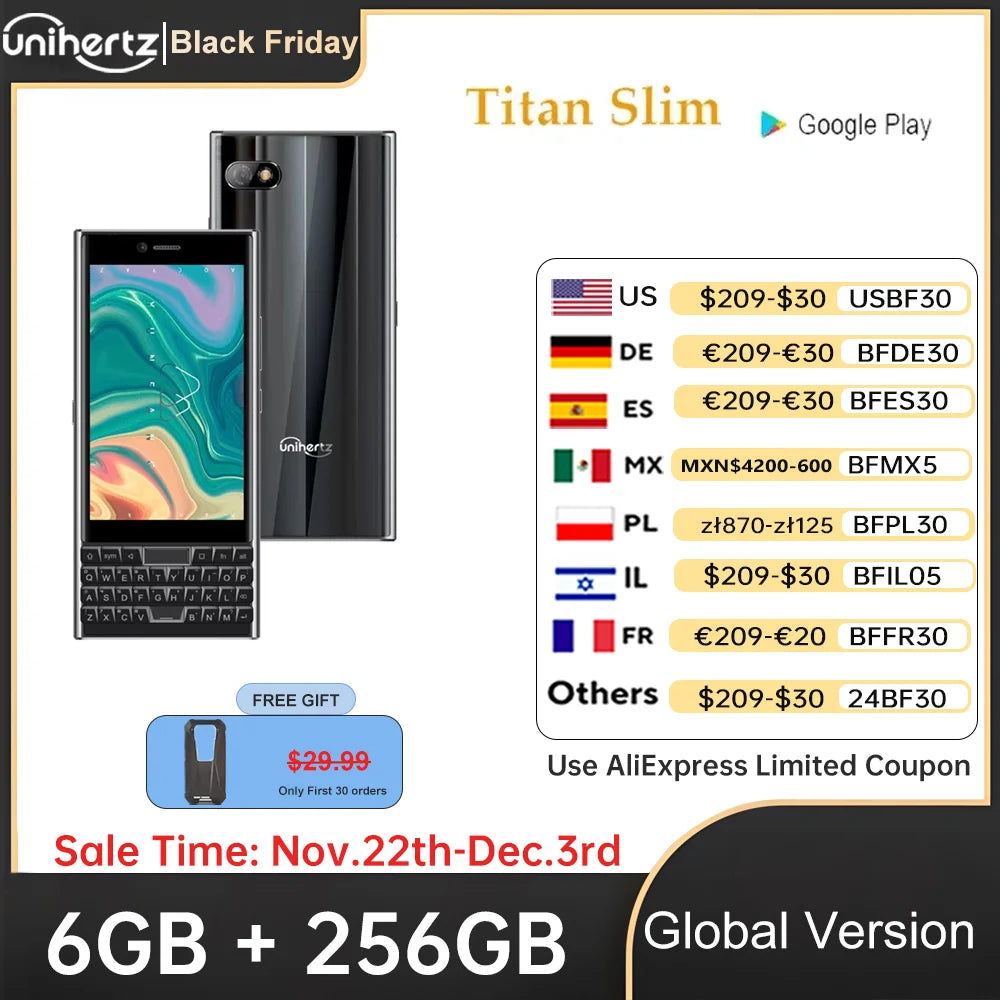 SLIM Smartphone, Global Version, 6GB+256GB