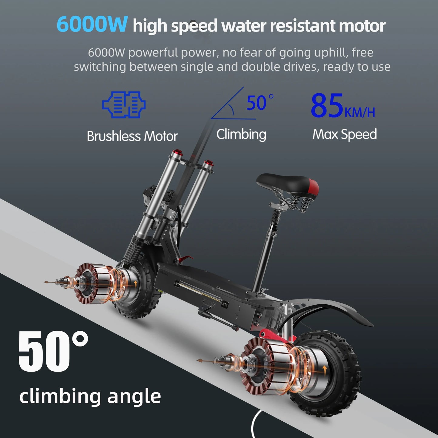 Electric Scooter Adults up to 85 km/h Off Road Tire
