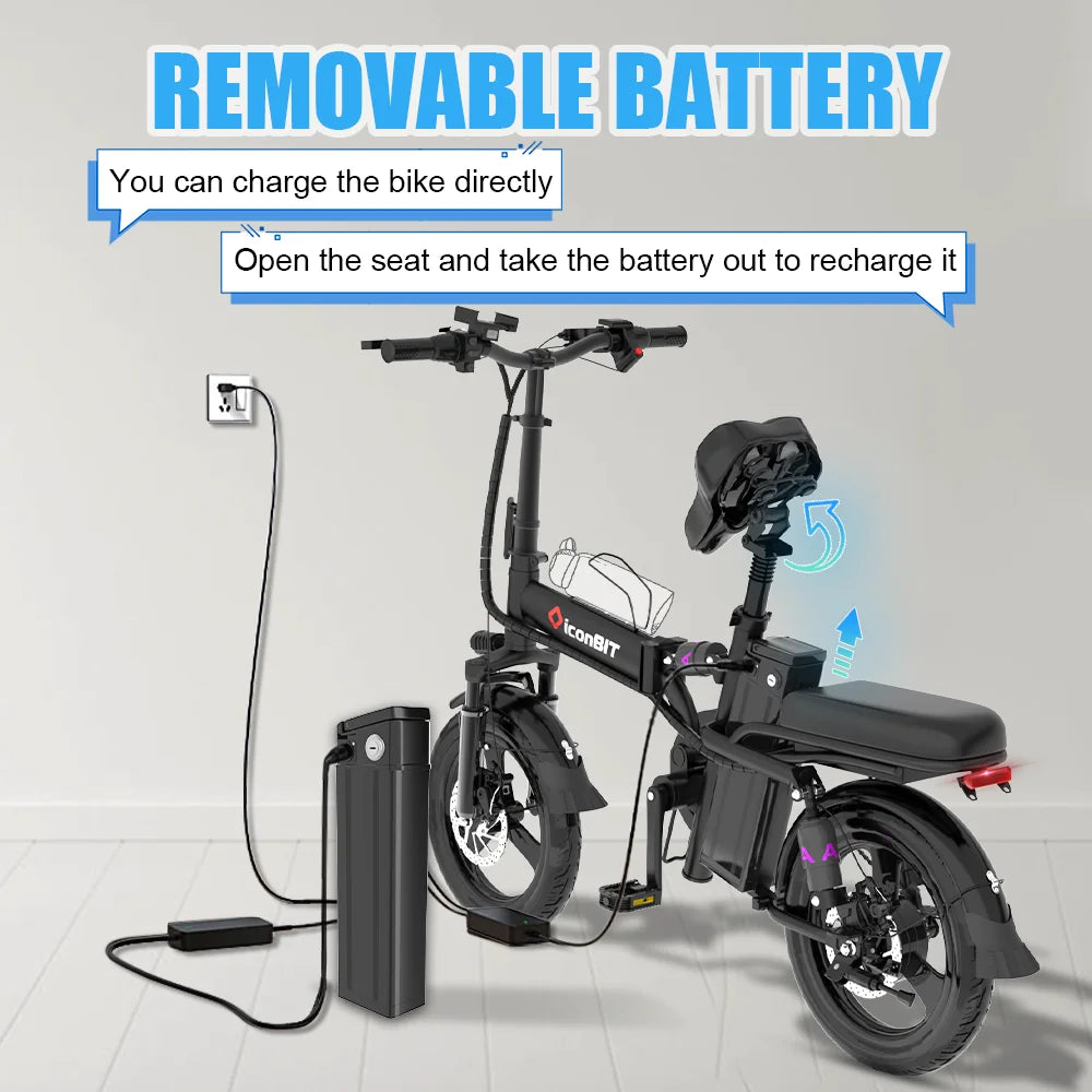 Foldable Ebike Removable Battery  for Aldult