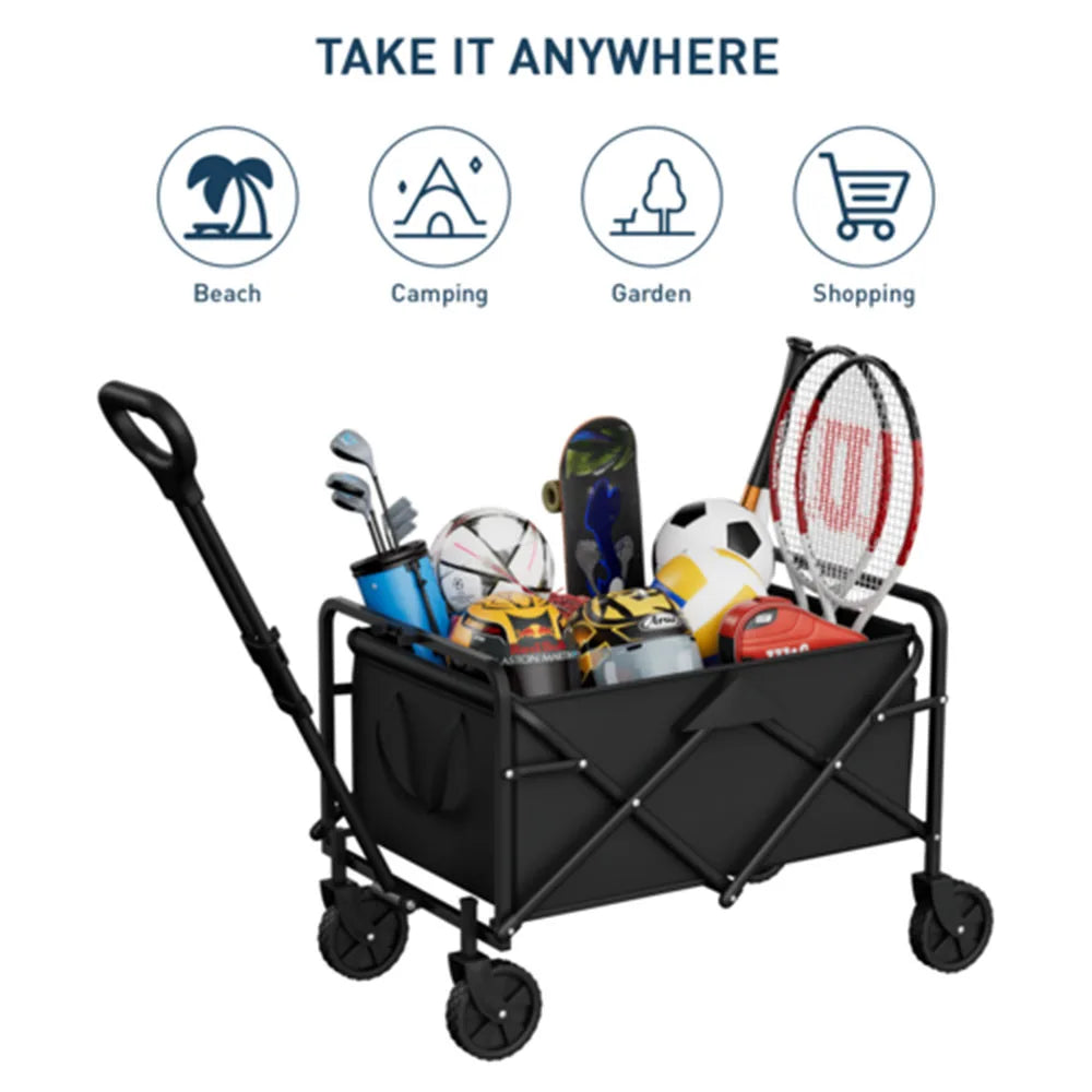 Foldable Garden Wagon Cart Portable Camping Trolley