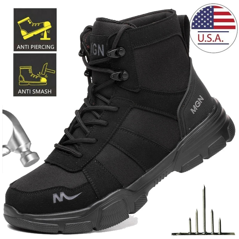 Indestructible Safety  Men Steel Toe Shoes