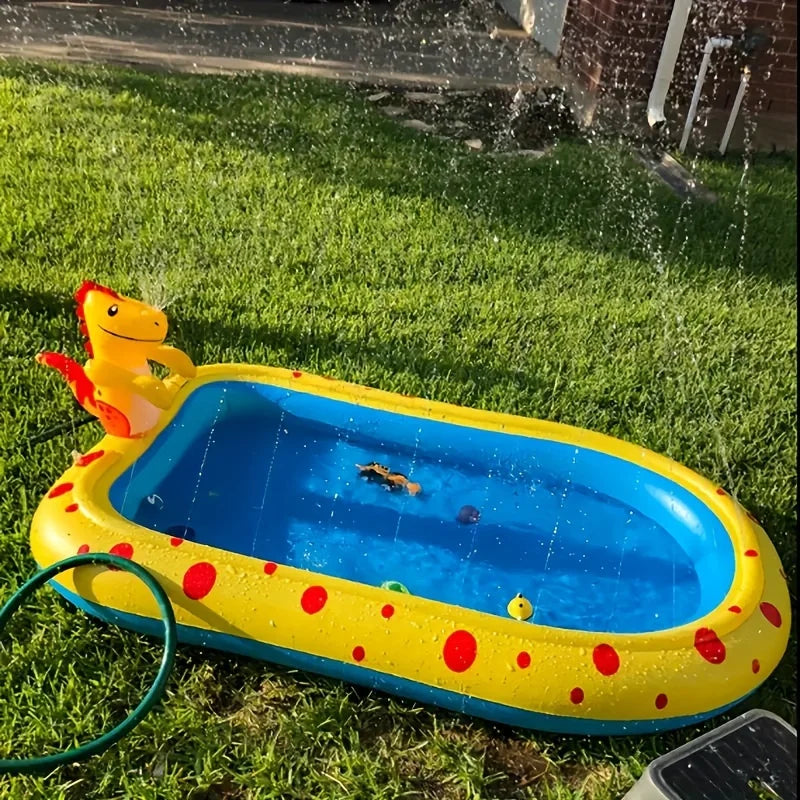 dinosaur inflatable children's fountain -  made with sprinkler