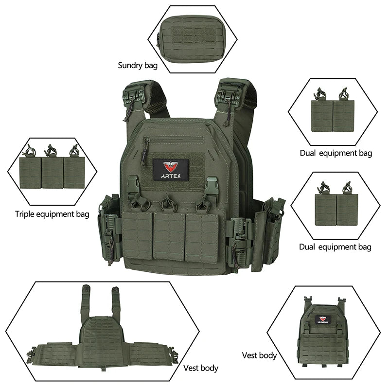Ranger Green Plate Carrier Tactico Vest