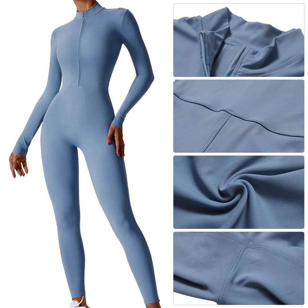 Long Sleeve Sport Jumpsuit for Women, - Outdoor Hobbies and Adventures