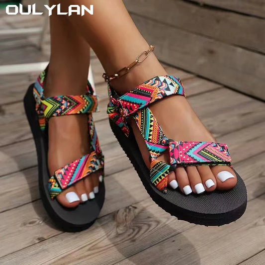 Summer Platform Flat Sandals Women Light