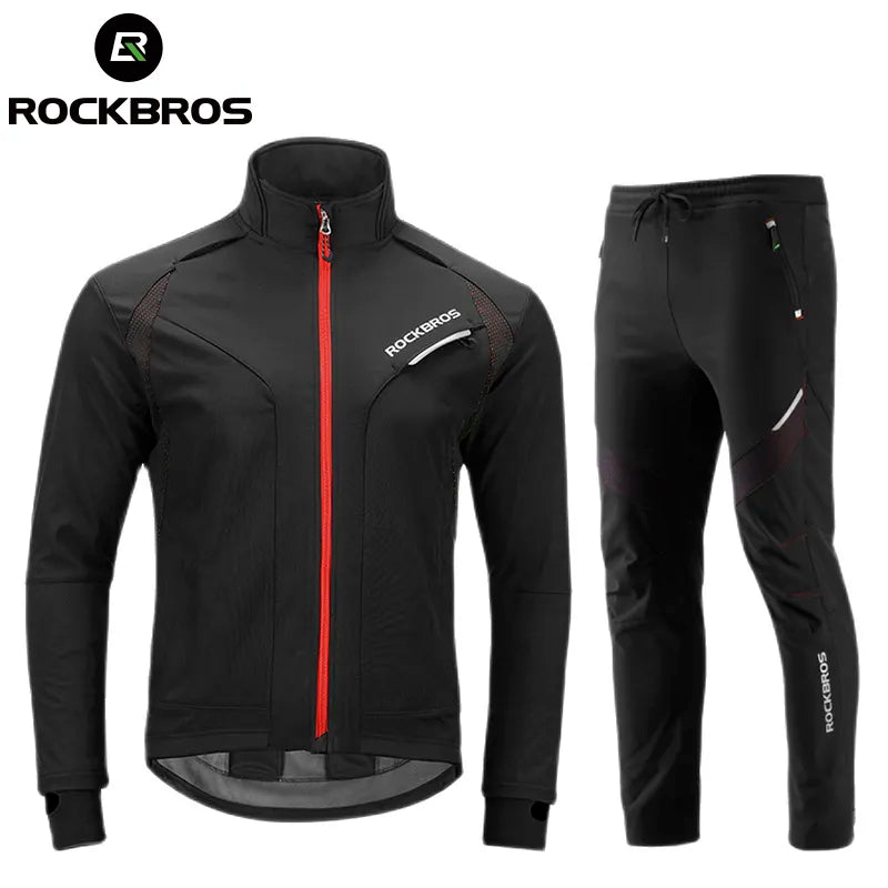 Cycling Clothing Set Winter Thermal Fleece Pants