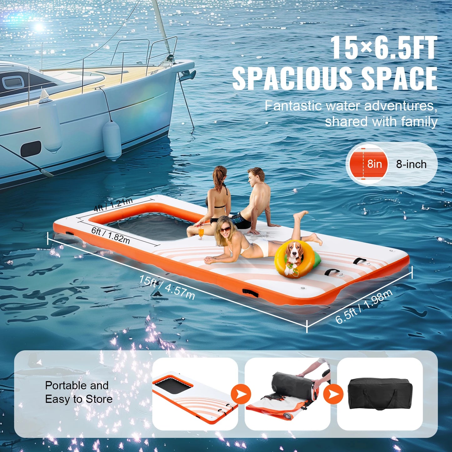 Inflatable Floating Dock  Inflatable Dock Platform Non-Slip