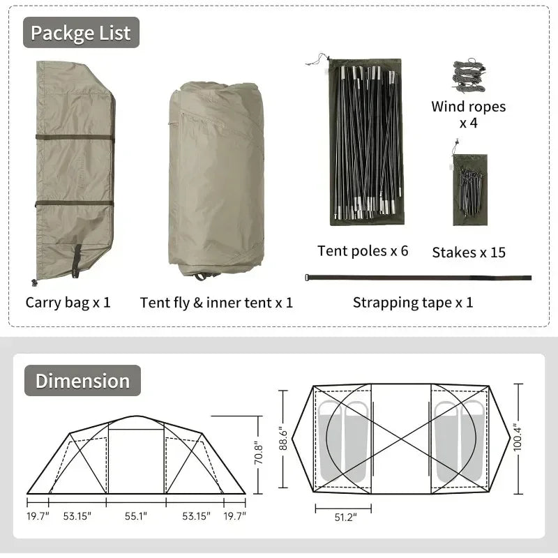 Hot Tent with Stove Jack 4 Season