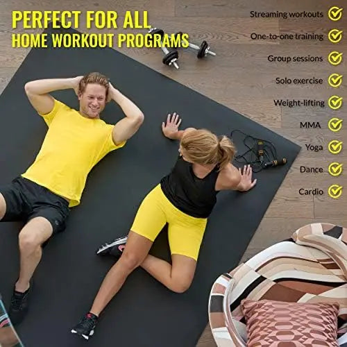 Large Exercise Mat Premium Ultra-Durable - Outdoor Hobbies and Adventures