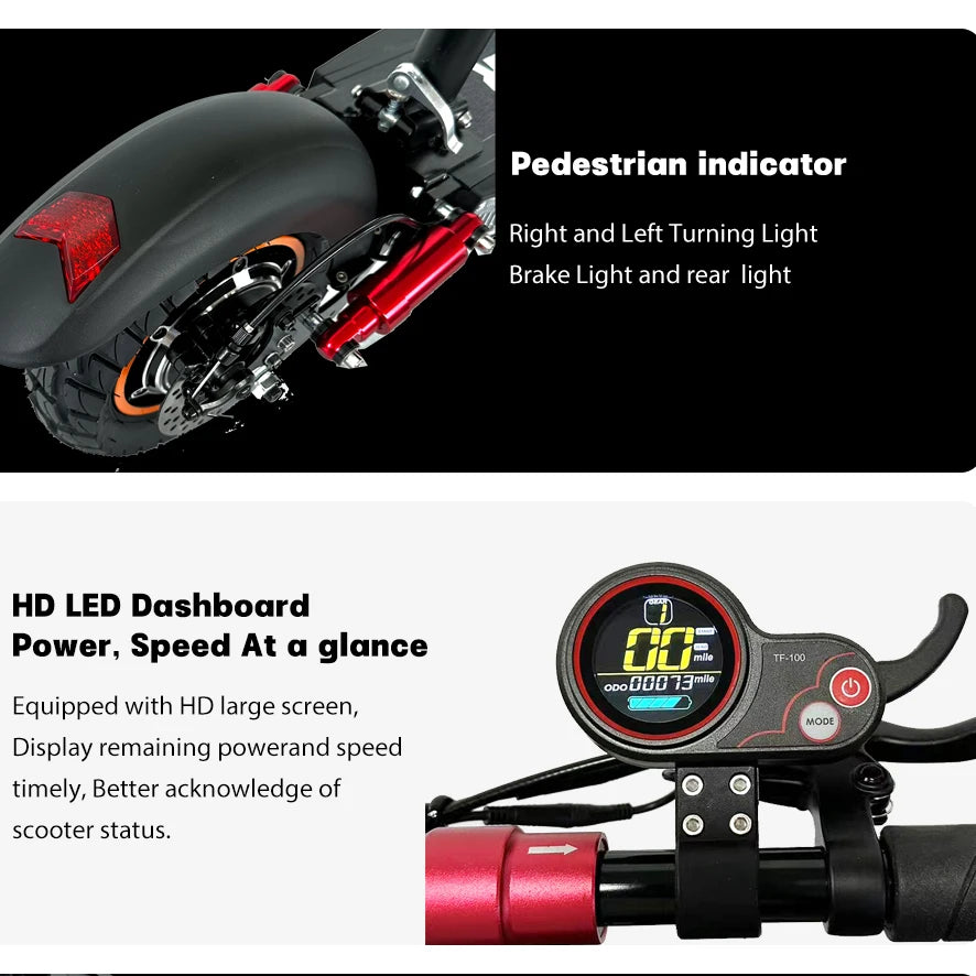 Portable  Electric Scooter for Adults  10” Off-Road Tire