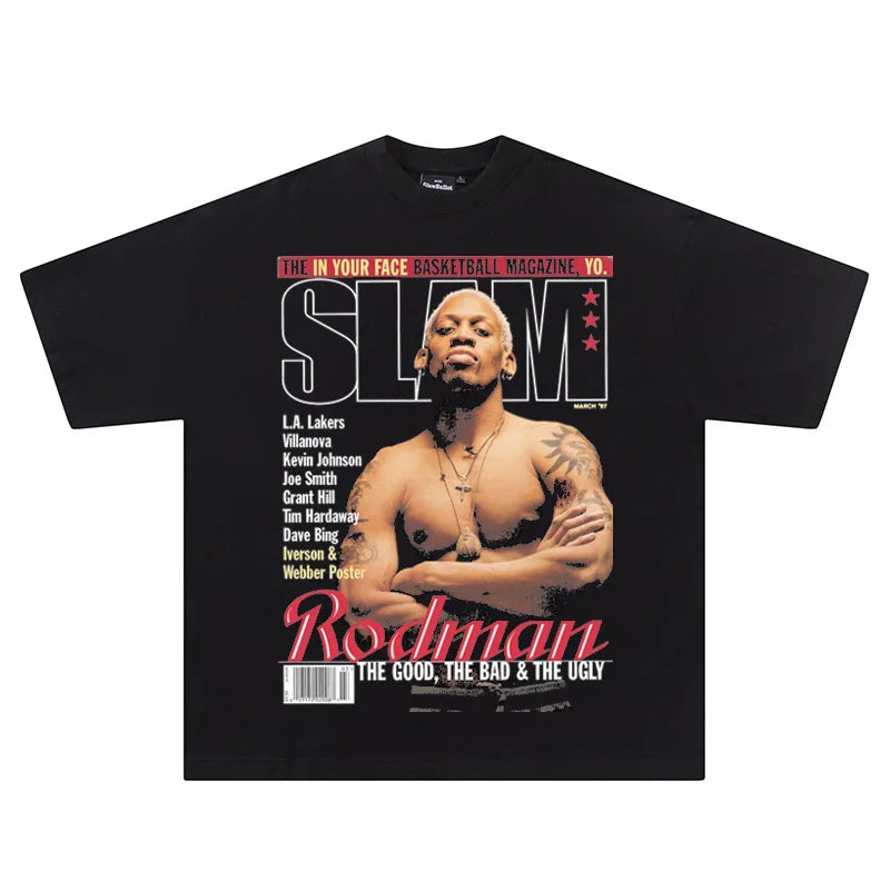 Hip Hop Streetwear Men Tshirts Basketball Star