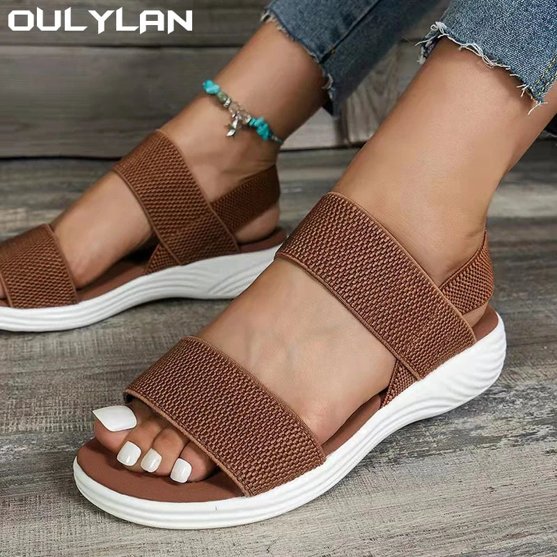 Sports Sandals Flying Woven Flat Shoes