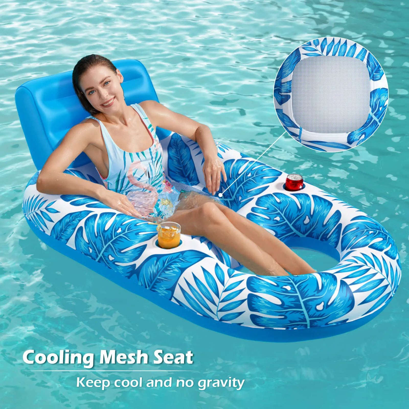 Inflatable Swim Ring Float Chair Swimming - Outdoor Hobbies and Adventures