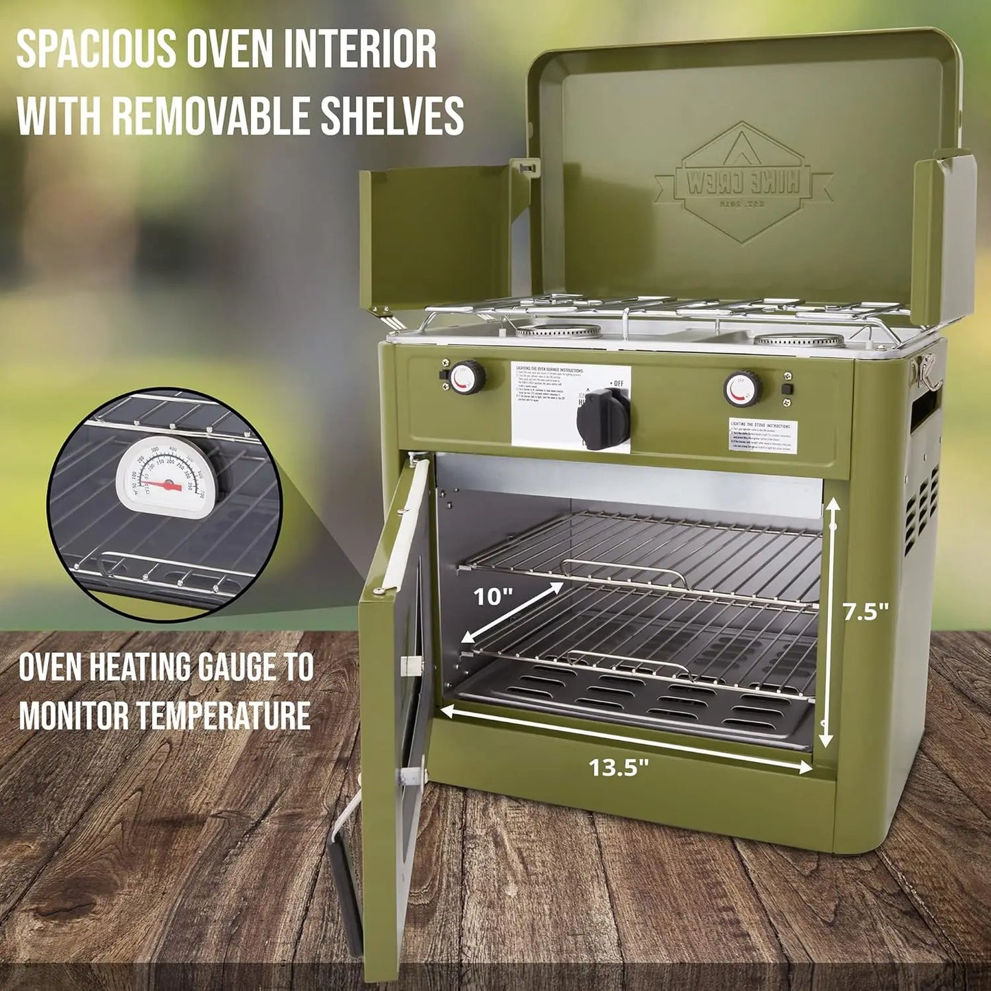 Outdoor Gas Camping Oven w/Carry Bag