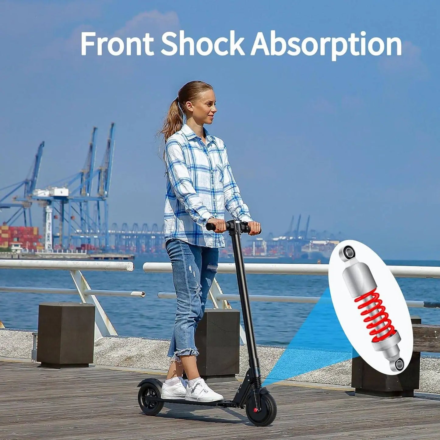 Electric Scooter for Adults, 6.5 Inch Solid Tire