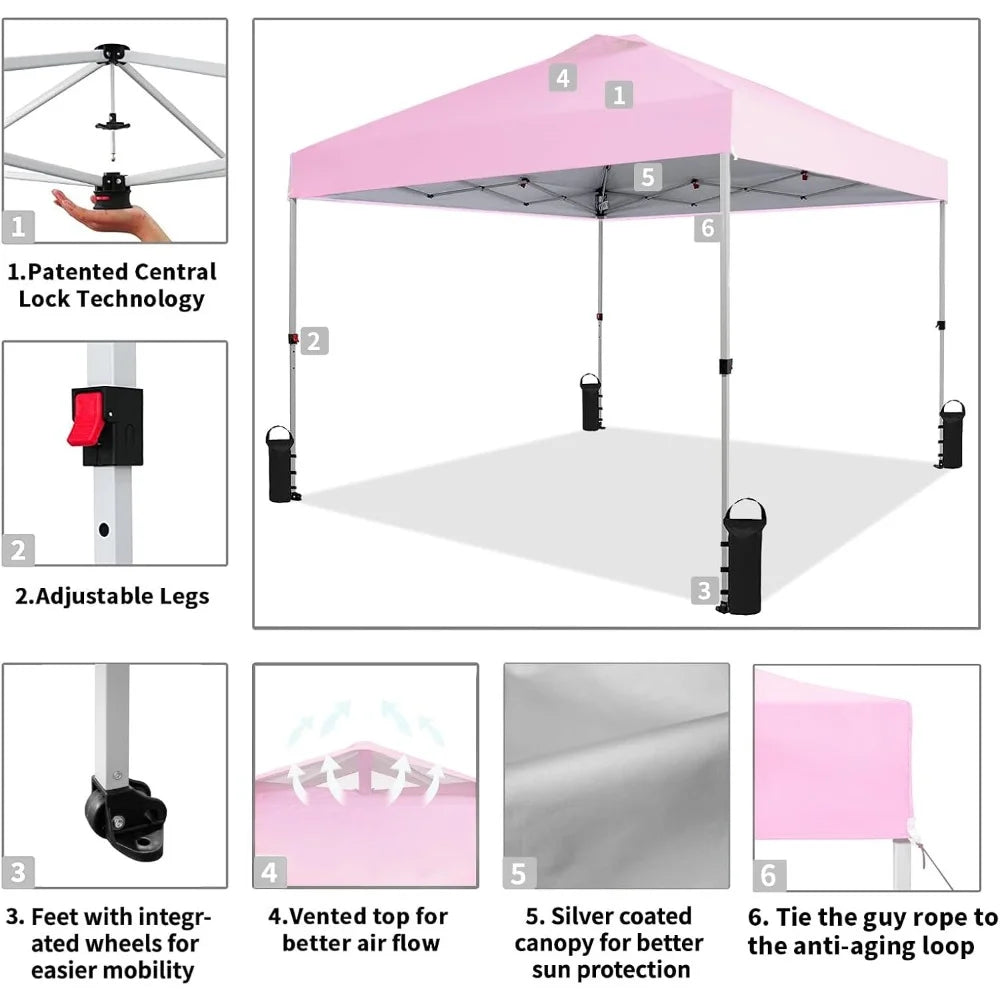 Pop Up Canopy - Beach Tent with One Push Setup