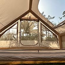 Inflatable Camping Tent 4-6 People With Stove Jack